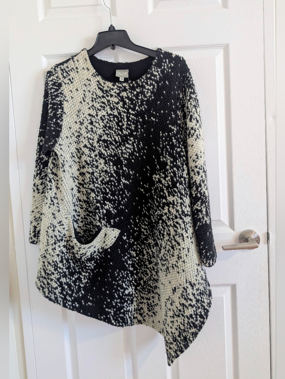 Niche by Nilgün Derman Raindrop Asymmetric Tunic Sweater Boho Chic Lagenlook - M